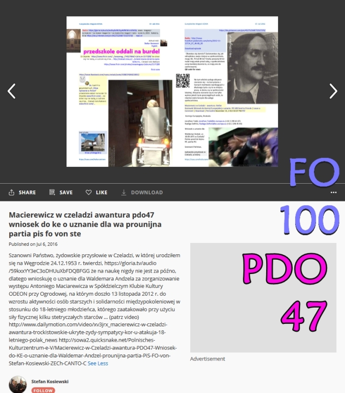 FO100 Screenshot_2019-07-09 Macierewicz w czeladzi awantura pdo47 wniosek do ke o uznanie dla wa prounijna partia pis fo von ste